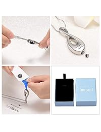 Imrsanl Ashes Joyería Infinity Urn Colgantes Cenizas Soporte Memorial Urna Collar Cremación Joyería para Mascotas Humanos