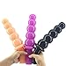 Sexual Game Dildo Handle Anal Plug 5 Anal Bead Butt Vibrator Adult Toys for Men Women Gay (Purple)thumb 2