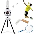 GMSLuu Automatic Badminton Serve Machine, Portable Shuttlecock Launcher, Badminton Robot Shooting Machine for Indoor and Outdoor Training White