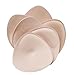Removable Bra Inserts Bathing Suit Sport Bra Pads 3 Pairs Nude Triangle Shape 5.3'' side length