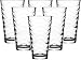 Circleware Pulse Heavy Base Highball Drinking Glasses Tumblers Ice Tea Beverage Cups Glassware 6 Count (Pack of 1)