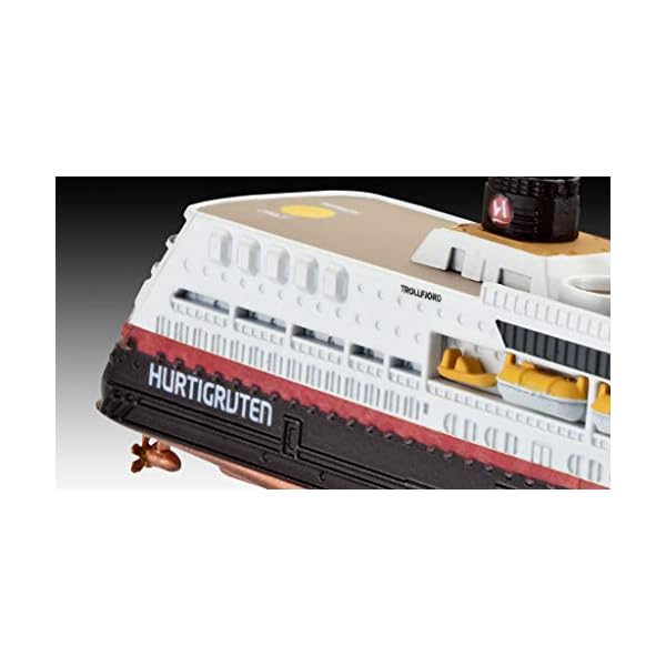 Revell 05692 Jubiläumsset HURTIGRUTEN 125th Anniversary originalgetreuer Modellbausatz für Einsteiger, mit Basis-Zubehör… – Bild 8