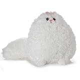 Tplay Fat Cat Plush Stuffed Animals Fluffy White Cat Soft Adorable Huge Cat Durable Plush Toys Gift for Kids, 20