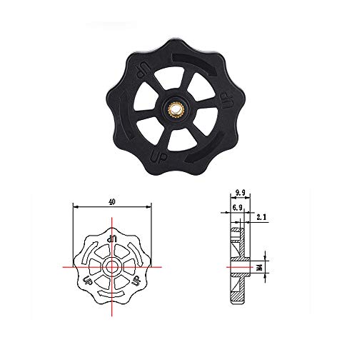 Befenybay 4PCS Upgraded Hand Twist Leveling Nut Diameter 40mm+ 4PCS Hot Bed Light Load Compression Mould Die Springs + 4PCS M4X35 Screws for 3D Printer - Thumbnail 6