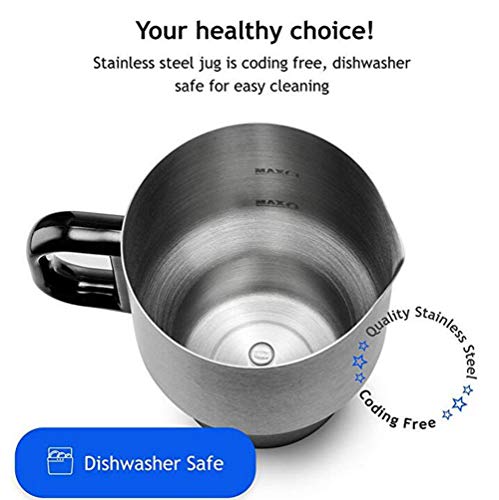 ALK 700ml Elektrischer Milchaufschäumer, 4 Modi, Für Dichte Flüssige Warme Kalte Milchschaum, Antihaftbeschichtung, 500W… – Bild 6