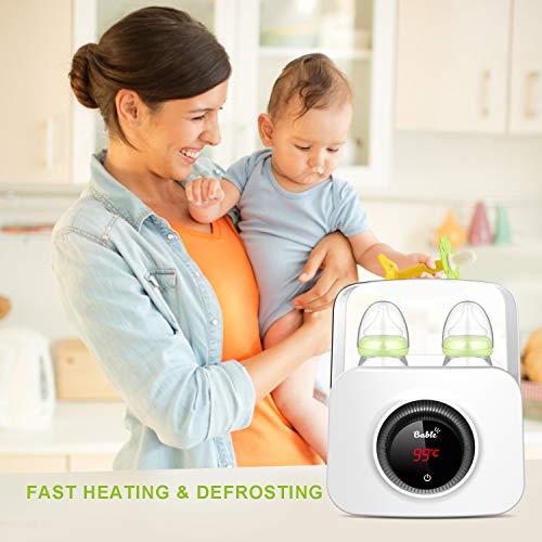 Bottle Warmer and Sterilizer, Bable 6-in-1 Baby Bottle Warmer Defrosting Complementary Food Heater Sterilizing BPA-Free with LCD-Display