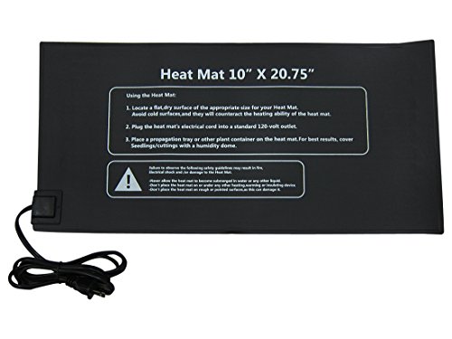 Yield Lab Seed and Clone Heat Mat â€“ 20.75 x 10 Inch â€“ Hydroponic, Aeroponic, Horticulture Growing Equipment (20.75 x 10 Inch Heat Mat)