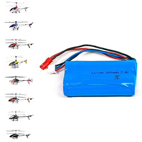 HSP Himoto 7.4V2000mAh Akku Upgrade Tuning RC Hubschrauber-Modelle Mjx F45, F645, T55, Doublehorse 9053, 9050, 9101…
