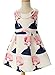 Kidscool Little Girls Cute Pink Hair Girls Print Pearl Necklace White Dress