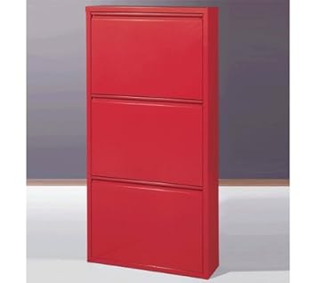 Shoe Storage Cabinets 5206 118 Red Amazon Co Uk Kitchen Home