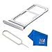 MMOBIEL SIM Card Slot Tray Holder Replacement Compatible with Samsung Galaxy S7 2016 - Incl. Rubber Gasket and Sim Pin - White