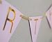 The Madynn Happy Birthday Bunting Banner, Pastel Pink / Gold