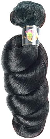 Loose Wave 1 Bundle Deal 9A Real Virgin Raw Curly Human Hair Unprocessed Wavy Extension Natural Color (18 Inch)