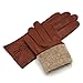 Harssidanzar Women's Nappa Lambskin Genuine Soft Leather Lined Cashmere Gloves GL006