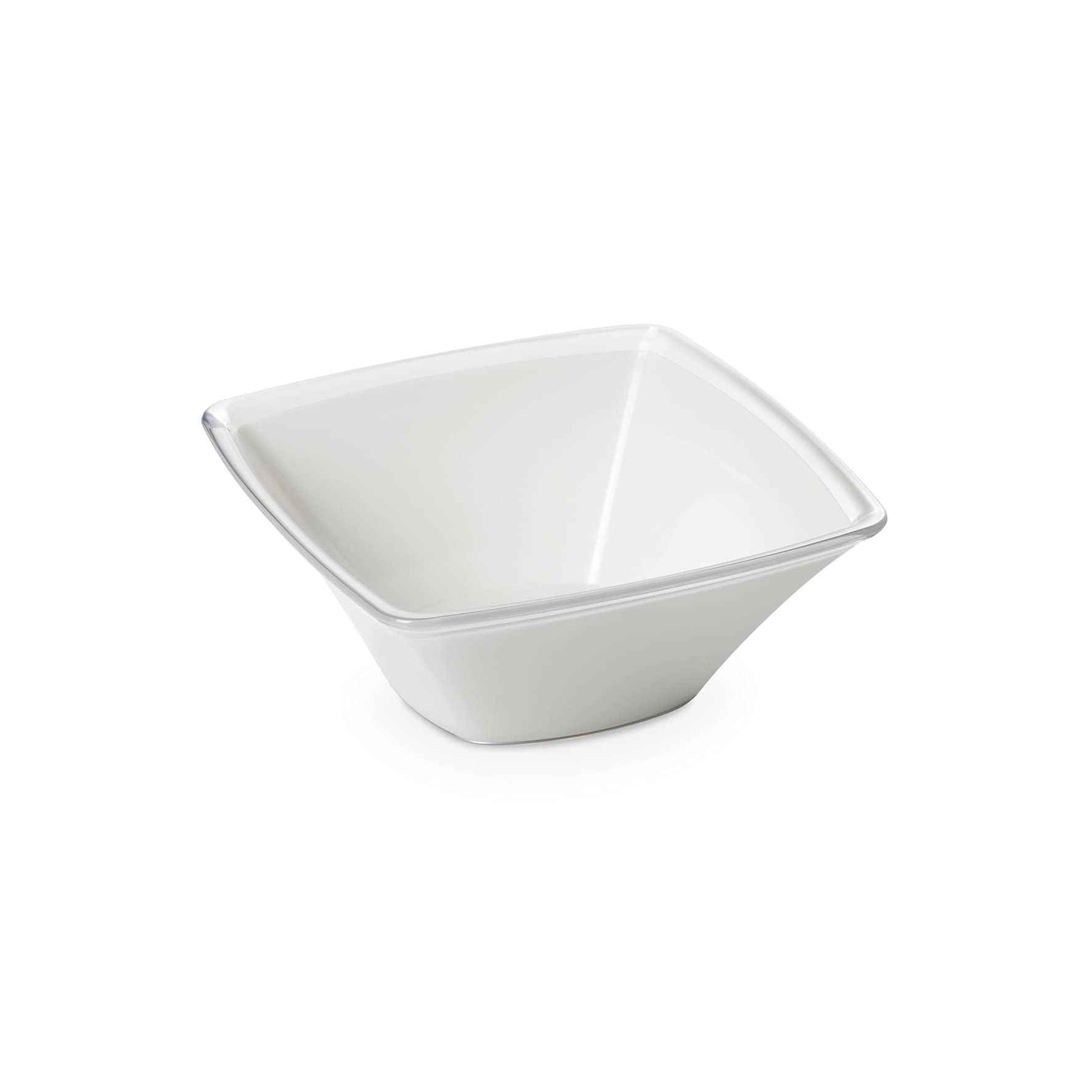 Omada Design Kitchen Bowl 1.3 L, Unbreakable Acrylic Salad Bowl, Dishwasher Washable, Made in Italy, Square Line