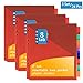 INFUN 8-Tab Plastic Binder Dividers with Two pockets, 3 Sets Multicolor Insertable Tab pocket dividers for 3-Ring Binders, 24PCS Tab Dviders Assorted Colors