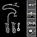 EleQueen 925 Sterling Silver Full Cubic Zirconia Teardrop Bridal Pendant Necklace Dangle Earrings Set