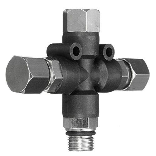 CoCocina 3 Way 1/8 Inch Airbrush Air Hose Manifold Adaptor Splitter Tattoo Spray Connector