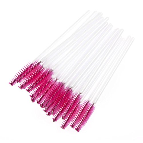 Creazy(TM) 50pcs Disposble Eyelash Brush Mascara Wands Makeup Cosmetic Tools (Hot Pink) - Thumbnail 3