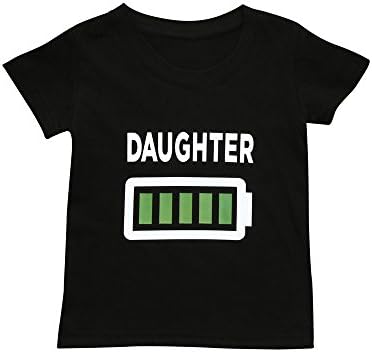 Hanican Women Men Baby Boy Girl Newborn Family Matching Clothes Letter Print Tops Short Sleeve T Shirt Outfits