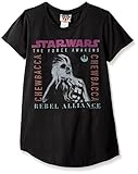 Star Wars Girls' T-Shirt, Jet Black, XX-Large -14/16