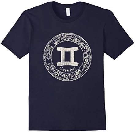 Men's Gemini Astrology Zodiac Horoscope Sign T-shirt 3XL Navy