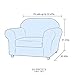 SUBRTEX Stretch Armchair Sofa Slipcover 2 Piece Sofa Cover 1 Seater Soft Couch Slipcover Washable Furniture Covers, Jacquard Fabric Small Checks(Turquoise,Armchair)