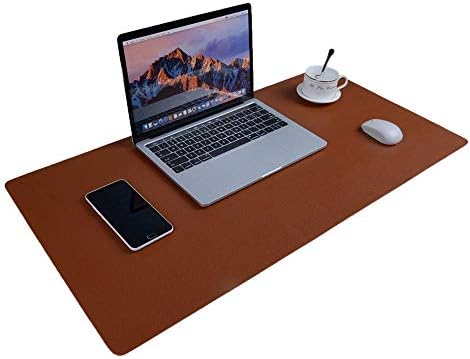 Desk Mouse Pad, 31.5x15.75 Inches Non-Slip PU Leather Desk Mouse Mat Waterproof Desk Pad Protector Large Gaming Writing Mat for Office Home Desks