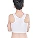 Les Lesbian Tomboy Short Vest Chest Binder Tops (XL, White)