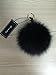Roniky Newest Large Genuine Fox Fur Pom Pom Keychain Bag Purse Charm Gold Ring Fluffy Fur Ball (5.9