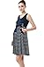 Momo Maternity Scoop Neck Striped Dress - Dark Denim M