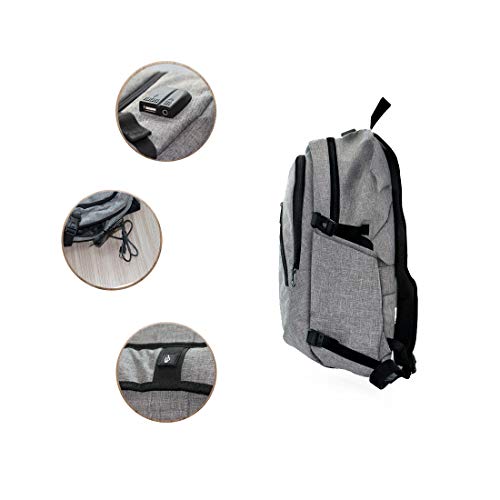 Travel Bag Laptop Case Backpack Anti-Theft Water Resistant Laptop Backpack School College Bag with USB Charging Eerphone Port,Fits Under 15.6 Inch Laptop or Netbook for Men and Women - Thumbnail 2