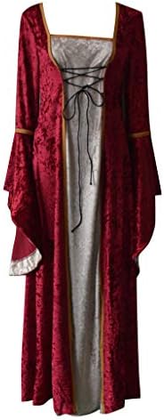 中世期風 洋装 Uネックワンピース Florrita ヨーロッパレトロ系 ロングドレス ベルスリーブ プリンセススカート お姫様 貴族風 お女王様 長袖 ウェストワンピース ステージ衣装 ドレス コートスタイル制服 コスプレ ヴィンテージ 洋服 演奏 舞台衣装 B07vxhmsr4 1 407