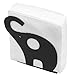 MyGift Metal Black Napkin Holder for Table with Elephant Cutout Design, Tabletop Cocktail Napkin Holder