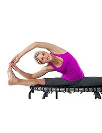 JumpSport 570 PRO   Fitness Trampoline   Professionals' Choice   Extra Large Surface for More  dom   Non-Tipping Wide Arched Legs   Top Rated for Quality, Safety & Durability   Included Music 4 Workouts DVD