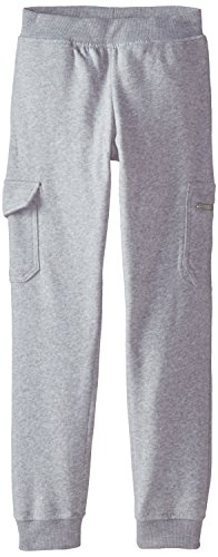 U.S. Polo Assn. Big Boys' Pull On Fleece Cargo Pant, Light Heather Gray, 10/12
