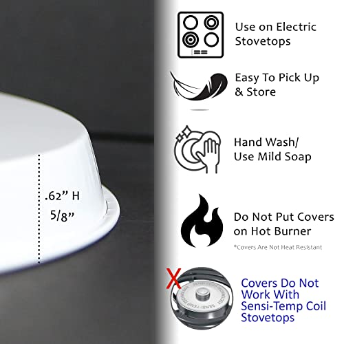 Reston Lloyd Electric Stove Burner Covers, Set of 4, Wine and Vines All