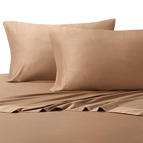 Royal Tradition 100 Percent Bamboo Bed Sheet Set, Split California King, Solid Taupe, Super Soft and Cool Bamboo Viscose 5PC Sheets