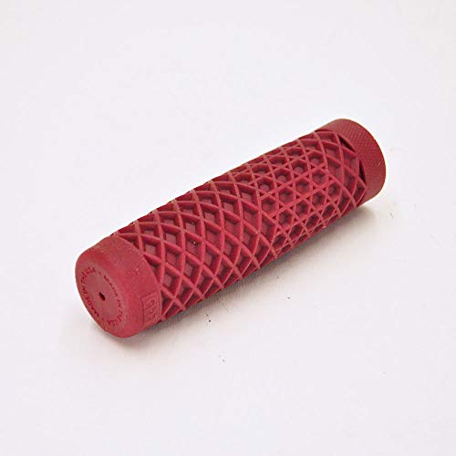 Vans"Waffle" Pattern Rubber Motorcycle Grips - OXBLOOD RED - Sold as a pair for 1" bars - Made In The USA ... - Thumbnail 4