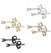 FIBO STEEL 4 Pairs 2MM Stainless Steel Stud Earrings for Men Women Cubic Zirconia Earrings