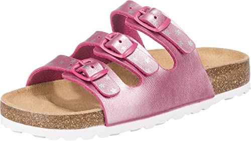 Lico Girls Bioline Star Mules, Pink Silver, 12.5 UK