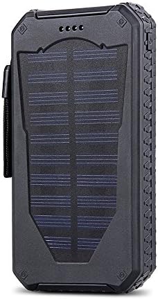 15000mAh Outdoor Dual USB Portable Solar Power Bank Charger (Black)