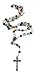 Catholic Rosary Multi Color Beads Necklace with Holy Soil Medal & Metal Cross