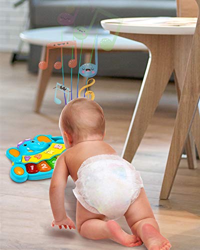 STEAM Life Educational Baby Musical Toy Piano | Light Up Toy Keyboard has 5 Numbered Keys | Plays Songs and Music Memory Game (Smart Baby Elephant Piano) - Thumbnail 7