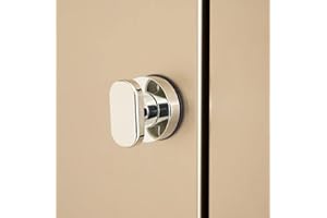 YIDELAI - Suction Cup Door Handle, Glass Door Handle, Refrigerator, Drawer, Bathroom, Suction Cup armrest, Bathtub Shower Handle, Kitchen Drawer Cabinet Handle (Small Silver)