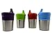 Stainless Steel Sippy cups with Silicone Sippy Lid for babies toddlers and kids Set of 4 8 ounce cups and 4 lids
