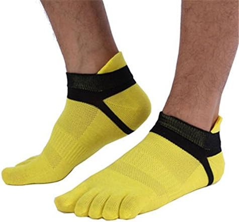 Mens Trend Enter Five Toes Cotton Socks Pure Breathable Sports Running Finger Socks