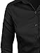 NE PEOPLE Button Down Shirt - Women's 3/4 Sleeve Roll Up Stretch Collar Office Work Formal Casual Basic Blouse Top NEWT01 Black XS