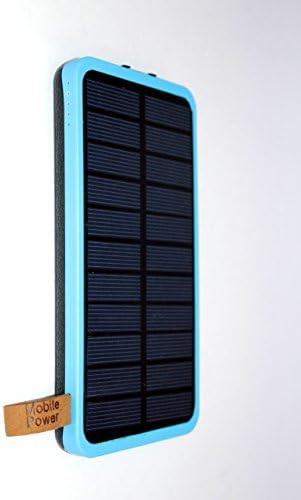 Solar Charger Waterproof 30000mAh Power Bank EZSTATION 1 or 3 Foldable Solar Panels Portable Battery Pack 2 USB For iPhoneX 8/7plus iPad Samsung Outdoor Camping Travelling (BLUE)