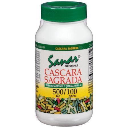 Sanar Cascara Sagrada with Chamomille - Natural Colon Cleanser - 500mg / 100 ...